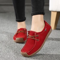 shoes for women sneakers big size cow suede leather women flats womens casual shoes ladies loafers moccasin driving shoes