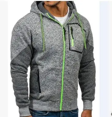 

ZNG 2018 men's European and American matching cardigan and hat jacket