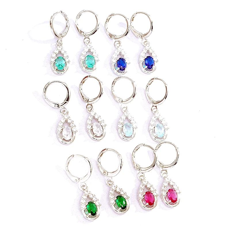 Серьги ESSFF Plt с мозаикой из фианита серьги четырьмя крапанами для