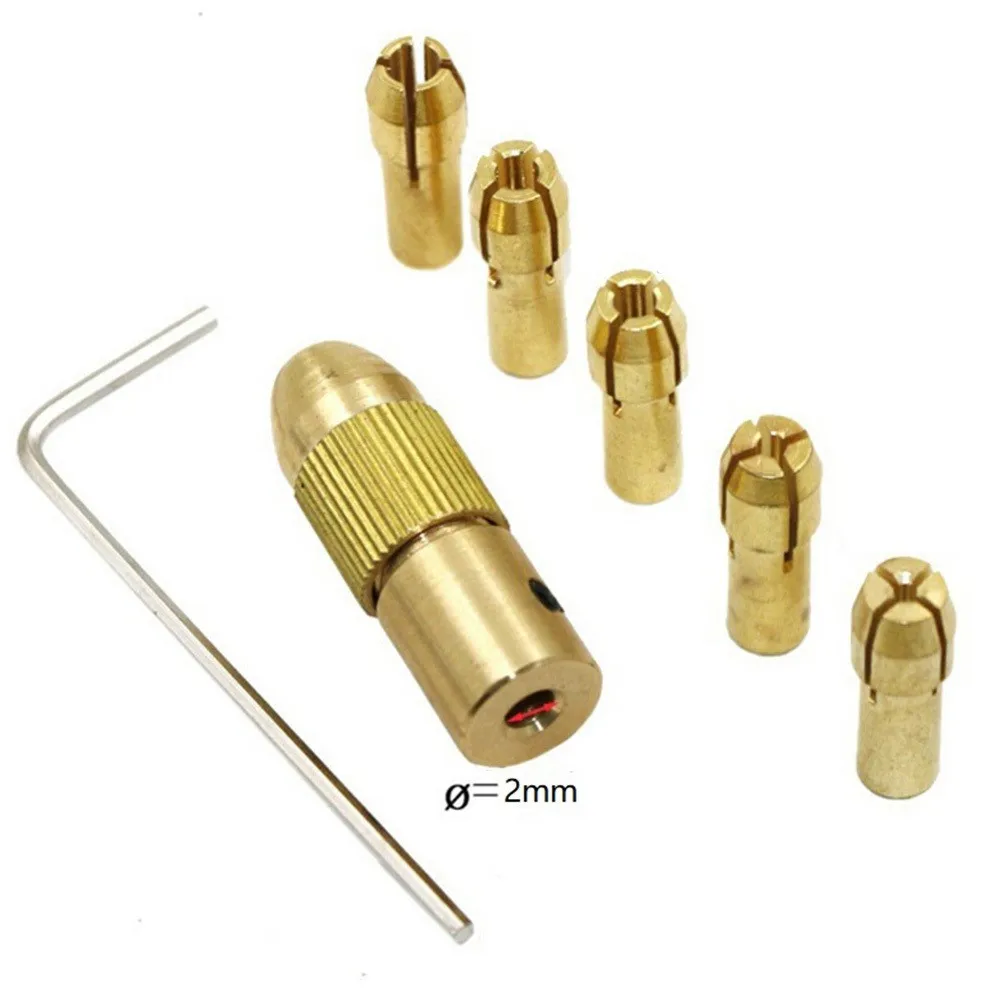 

7pcs/set 2.35/3.17/4.05/5.05mm Brass Dremel Collet Mini Drill Chucks For Electric Motor Shaft Drill Bit Tool Drill Chuck Adapter