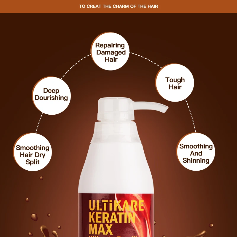 Бразильский Кератиновое лечение 300 мл Бесплатный формальдегид Горячая чистый кератин выпрямление и восстановление поврежденных волос