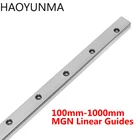 Миниатюрная линейная направляющая MGN MGN7 MGN9 MGN12 MGN15, Длина линейной направляющей 100 мм-1000 мм, без блока слайдера, детали для 3D-принтера с ЧПУ
