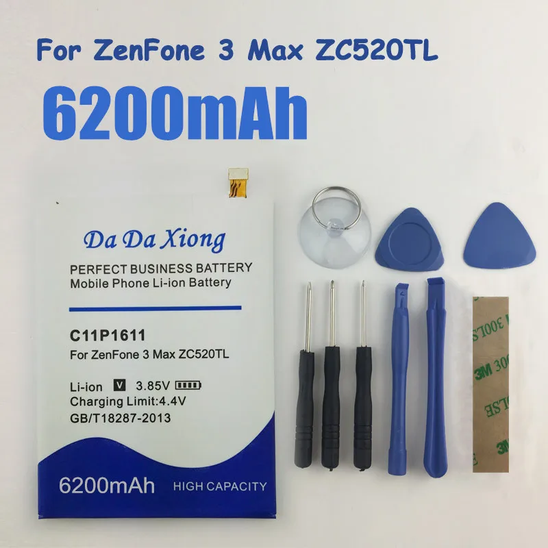 Аккумулятор 6200 мАч C11P1611 для ASUS Zenfone 3 Max Z3 ZC520TL|battery for|batteries batterieszenfone battery |