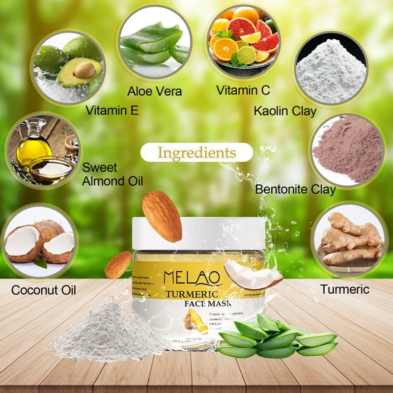 

120g Turmeric mud repairing mask ginger root powder repairing dull stay up late muscle cleansing mud mask