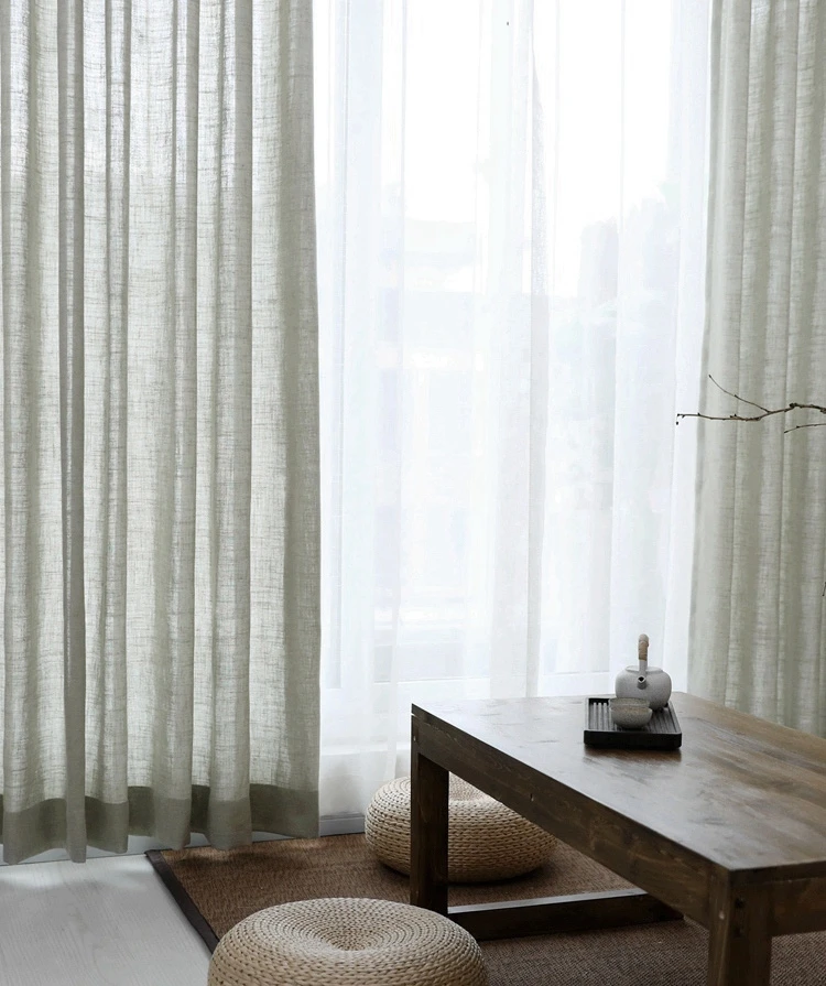window curtains Japanese cotton linen curtain yarn curtains for bedroom living room curtains for study curtain living room set plan curtain yarn eyelet curtains