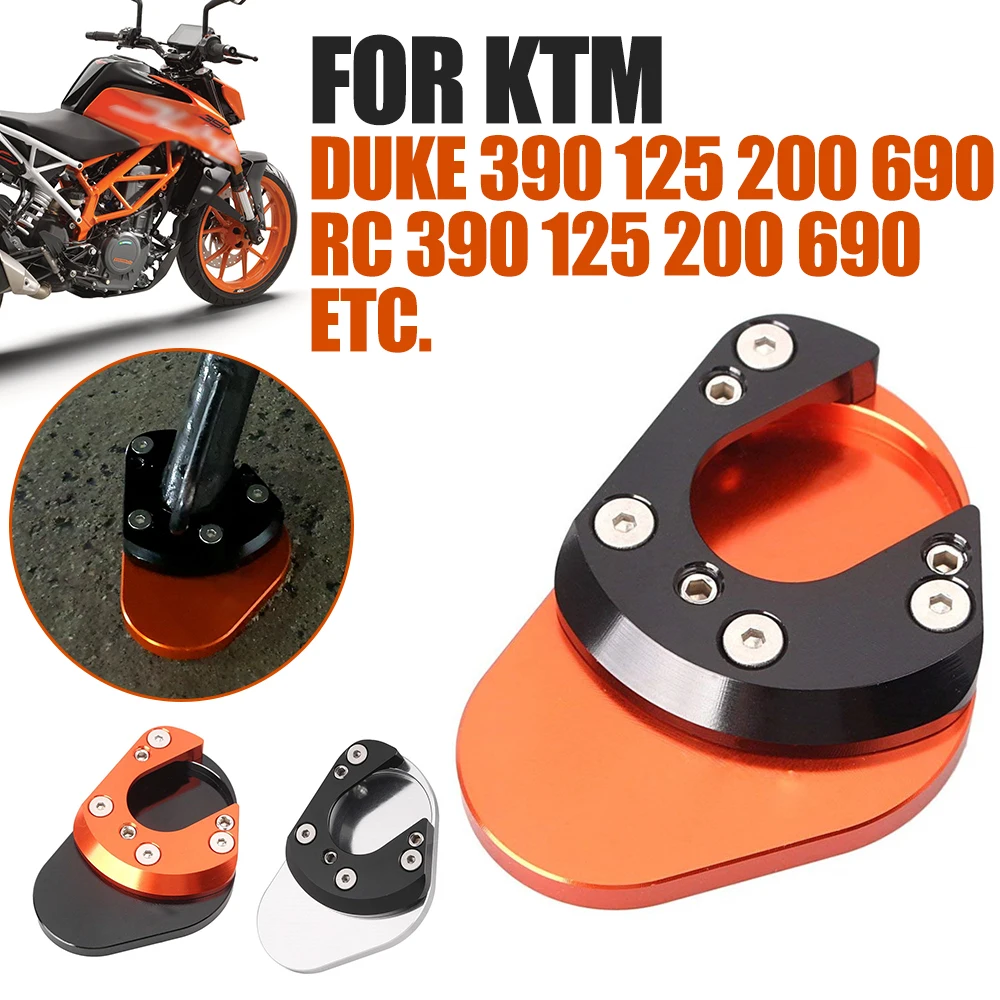 

FOR KTM Duke390 Duke 390 690 RC 300 Motorcycle Accessories Kickstand Foot Side Stand Enlarge Extension Pad Support Plate Shelf