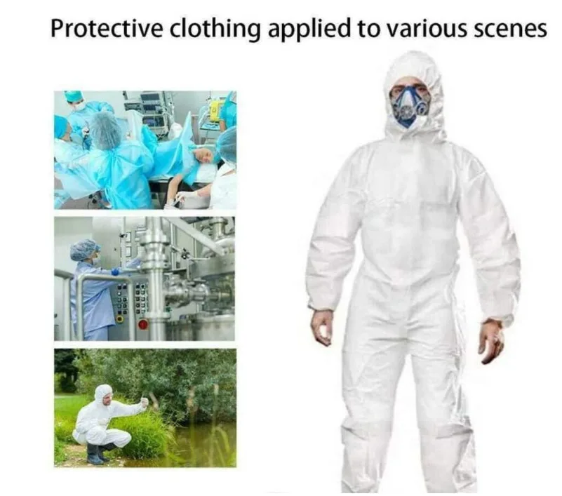 Reusable overall Hazmat Suit Long Coverall Hospital Safety Clothing Protection Protective Anti-virus Avoid Dust Spray | Тематическая