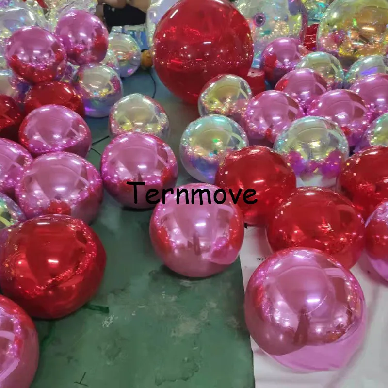 Надувной зеркальный шар из ПВХ глянцевые принадлежности для вечеринки воздушный