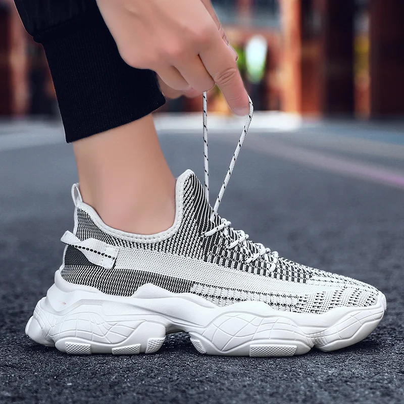 Men's shoes autumn and winter new shock absorption anti-skid sneakers wear running |