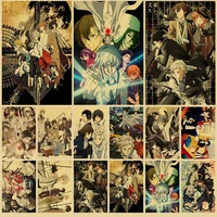 bungo stray dogs vintage wall art anime poster anime figure aesthetic for home room decor interior paintings decoration manga