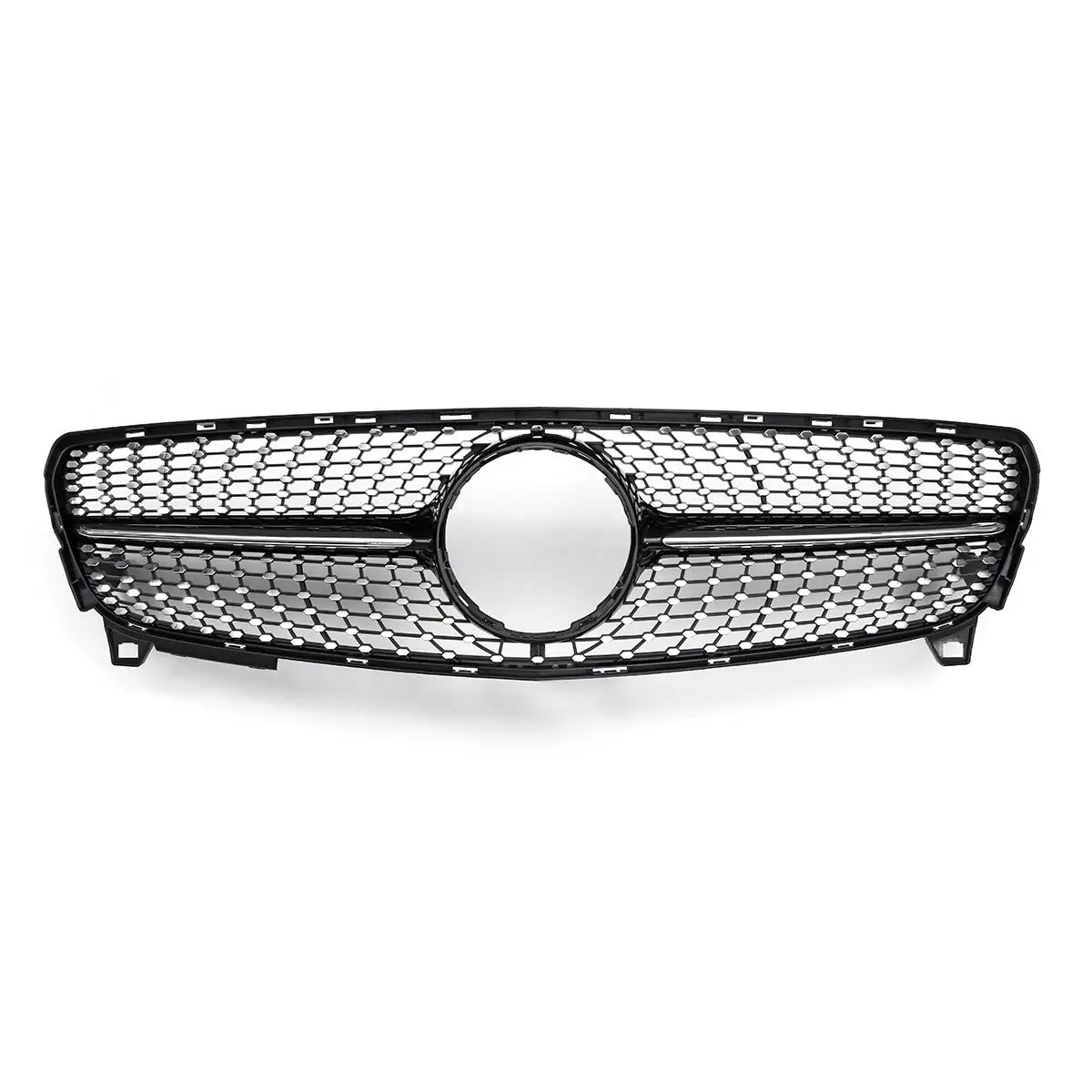 

New W176 Diamond Grille Car Front Bumper Grille Grill Cover For Mercedes For Benz A Class W176 A250 A200 A45 For AMG 2016-2018
