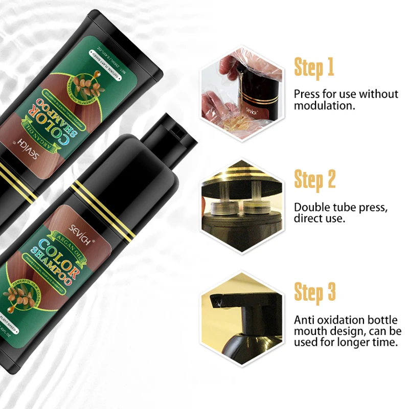 Натуральная Органическая эссенция с аргановым маслом SEVICH шампунь для