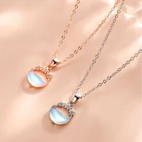new womens design dream colorful glass pendant necklace 2021 korean fashion womens five pointed star clavicle chain jewelry