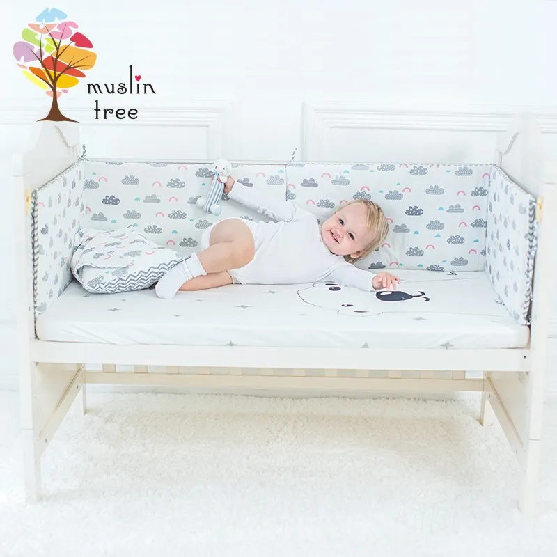 Бамперы для детской кровати хлопковая детская защита кроватки бамперы с