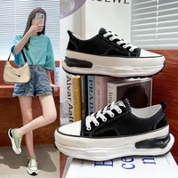 classics women canvas shoes 2022 new platform shoes woman fashion sneakers ladies casual loafers lace up breathable high quality
