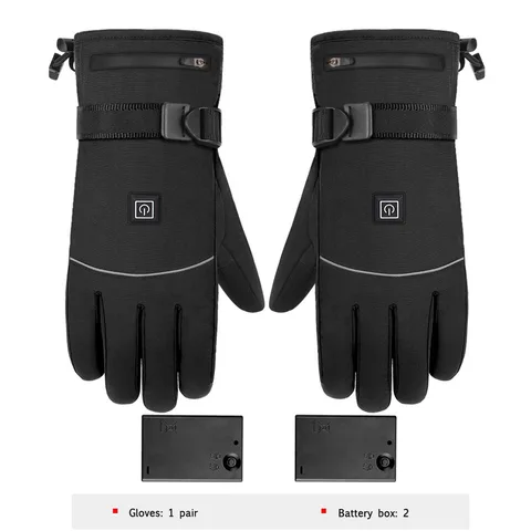 Зимние лыжные перчатки с подогревом, водонепроницаемые, ветрозащитные, с зарядкой от USB