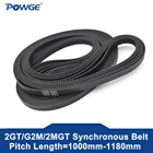Синхронный ремень синхронизации POWGE 2MGT G2M 2GT, Длина шага 10001040110011101136114011641180, ширина 69 мм, резиновая Закрытая петля