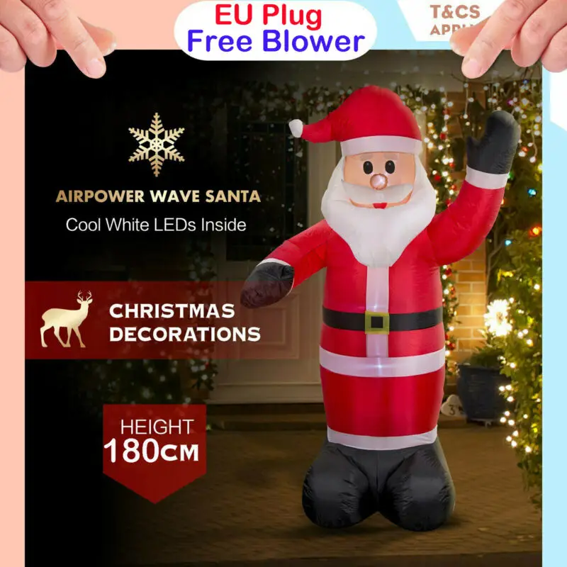 Гигантский надувной Санта-Клаус уличные рождественские украшения для дома двора