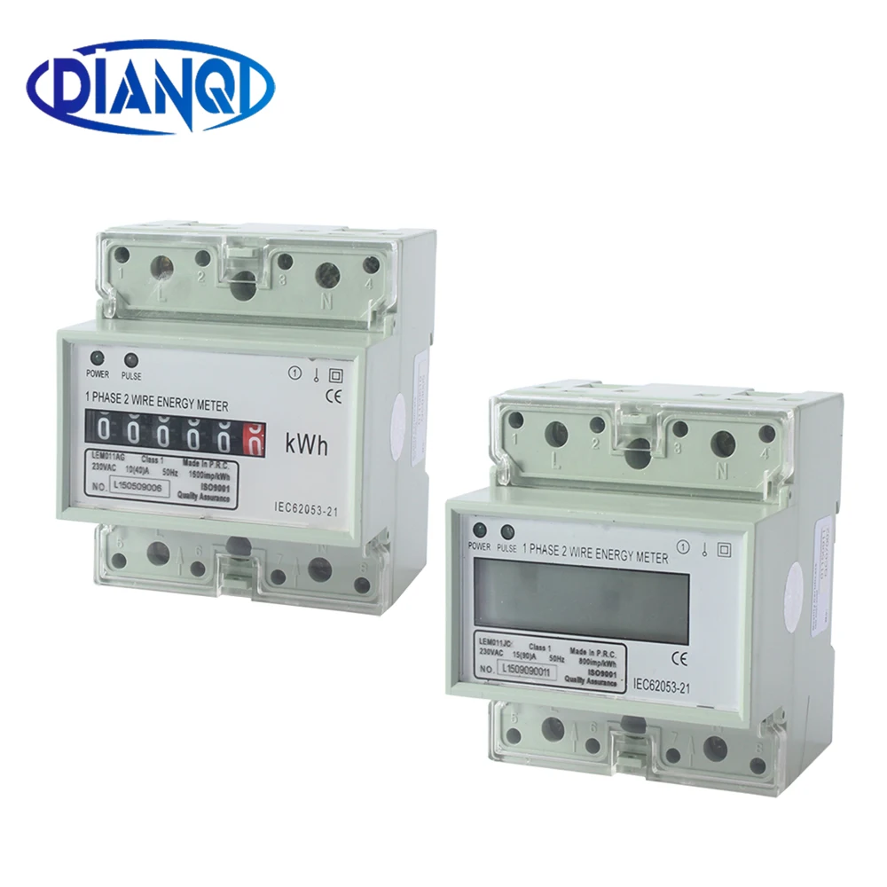 10(40)A/15(90)A/5(40)A 230V 50HZ однофазный din рейка кВт/ч Ватт час счетчик энергии шаг