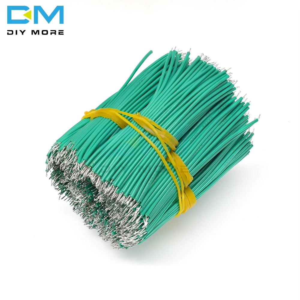 Зеленый 100 шт. 24AWG 8 см Оловянная макетная плата припой кабель муха Перемычка провод кабель оловянные проводящие провода 1007-24AWG Электрический кабель - Цвет: Зеленый