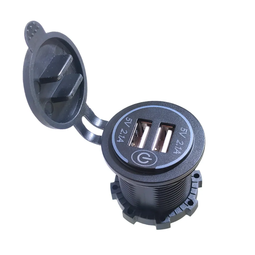 Автомобильное зарядное устройство с двумя usb портами 12 24 В|Кабели адаптеры и