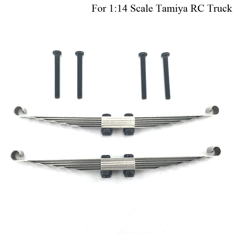Suspensi&oacute;n delantera de Metal, placa de acero, amortiguador, actualizaci&oacute;n para 1/14 Tamiya RC, cami&oacute;n, remolque, volquete Scania MAN Benz, piezas de bricolaje para coche-1