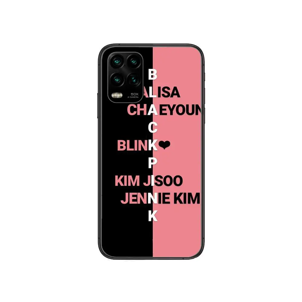 

Singer B-BLACKPINK group Phone Case For XiaoMi Redmi 11lite ultra 9 8A 7A 6 A Pro T 5G K40 Anime Black Cover Silicone Back Pret