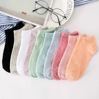 summer candy colors women cotton ankle sock fresh breathable funny cute solid color boat sock soft lady girl art sock short sox