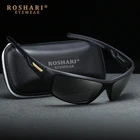 Очки солнцезащитные RoShari R013 Мужские поляризационные, роскошные брендовые дизайнерские винтажные солнечные очки для вождения, с защитой UV400