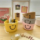 Smiley, корзина для хранения, настольный органайзер для косметики, коробка для хранения всякой всячины, детский косметический контейнер