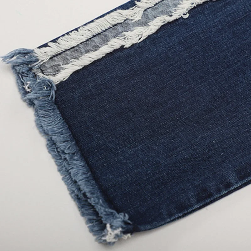 

Denimcolab Fashion Fringe Decoration Elastic Jeans Pants Women 2021 New Stretch Pencil Pants Ladies Casual Slim Jeans Trousers