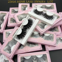 wholesale mikiwi 60pairs 25mm 3d mink lash big dramatic soft false eyelash packaging pink paperbox length fluffy mink eyelashes