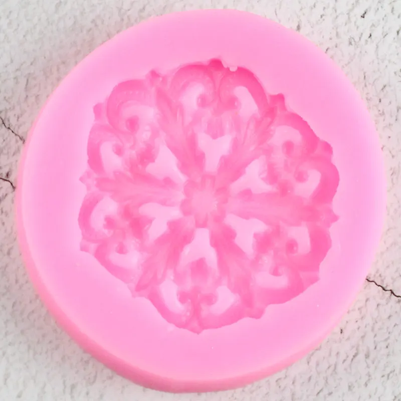 Цветочная гирлянда силиконовые формы рельефный барокко Топпер конфеты шоколад