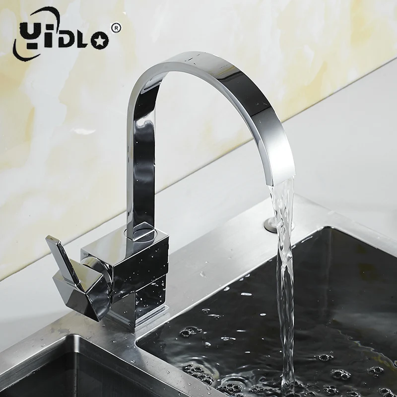 Кухонный кран 360 градусов Поворотный водопроводный кухонный из хромированной