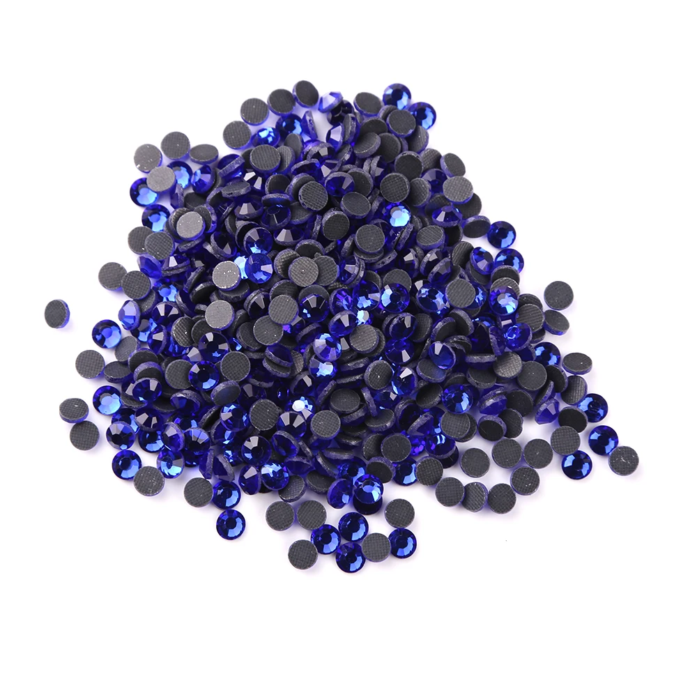 

ss6-ss30 Dark Blue Crystal DMC Hot Fix k9 Products Rhinestones Machine Cuts Stones Free Shipping For Clothes