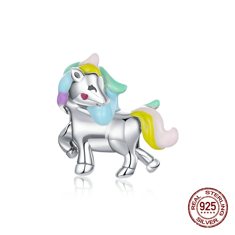 Женский браслет из серебра 100% пробы с радужной эмалью|Бусины| |