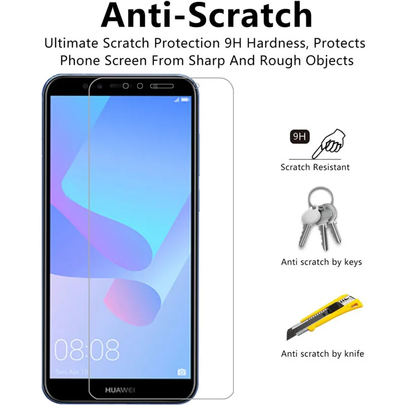 Защитное стекло для huawei y6 prime 2018 протектор экрана закаленное на y 6 6y y6prime y62018