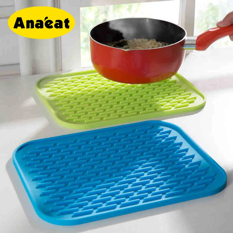 

ANAEAT 1pc Multifunctional Food Grade Silicone Coaster Non-slip Silicone Heat-resistant Mat Coaster Mat Placemat Pot Holder