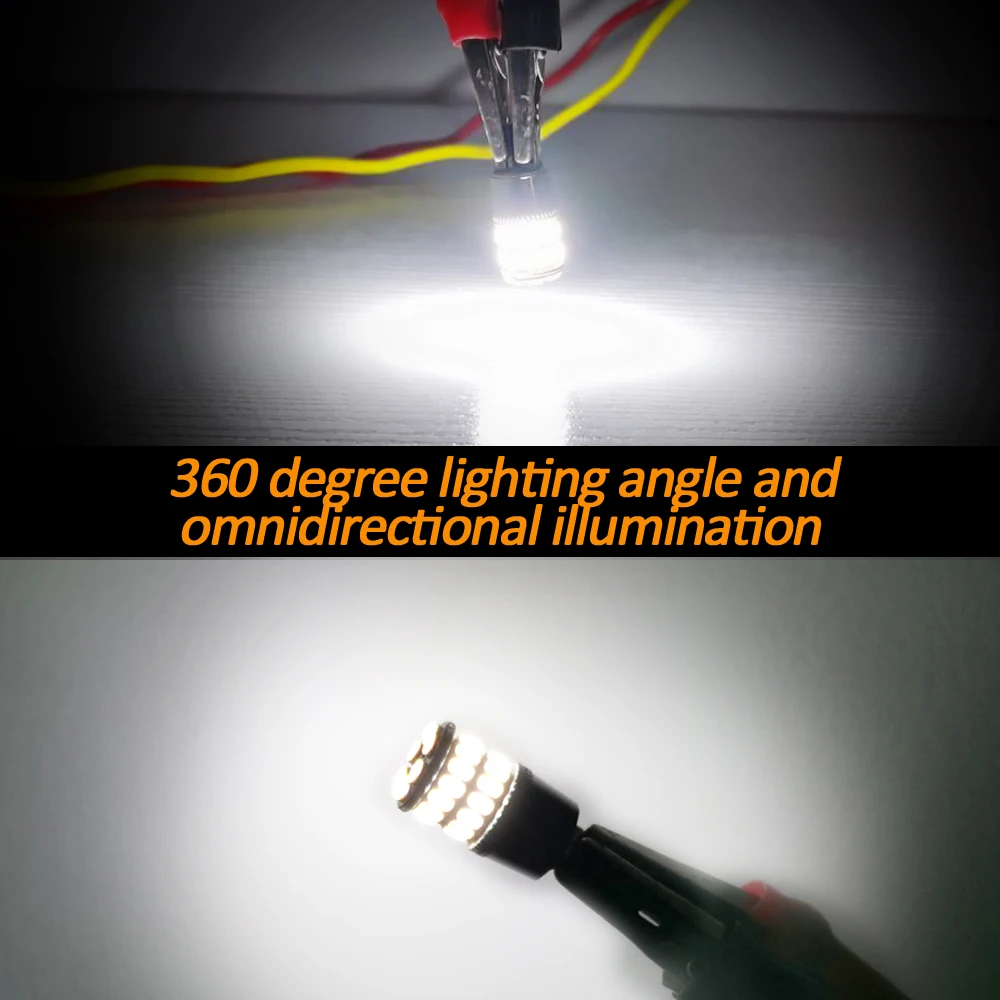 

2Pcs T10 W5W 168 Super Bright 3014 SMD LED Car Parking Lights Turn Signal Bulbs Car Interior Reading Dome Lamp Canbus Error Free