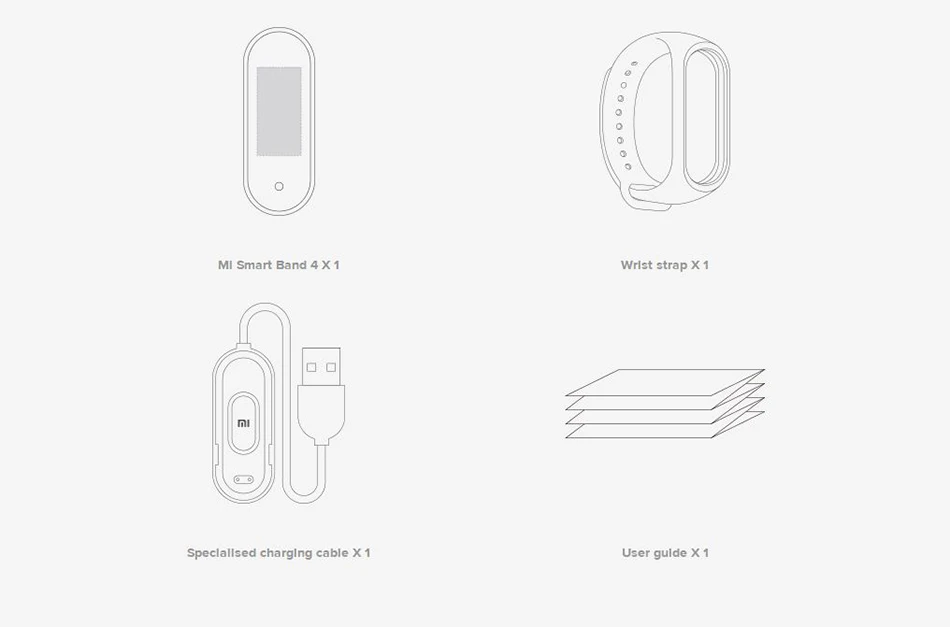 Глобальная версия, Xiaomi Mi, 4 смарт-браслет, AMOLED экран, Smartband, фитнес-браслет, Bluetooth, спортивный, водонепроницаемый
