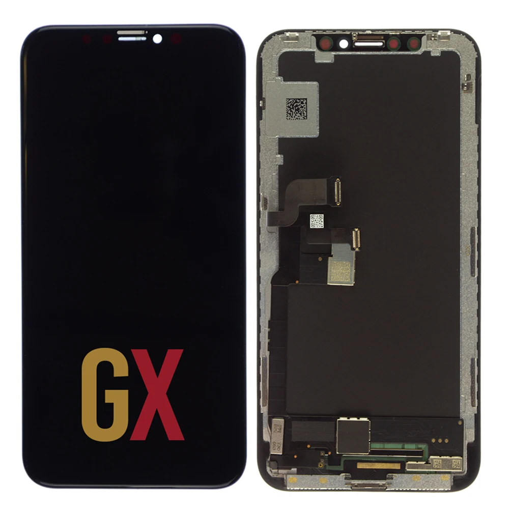 For iPhone X LCD Screen and Digitizer Assembly With Frame Replacement Black GX Hard OLED For iPhone X Display