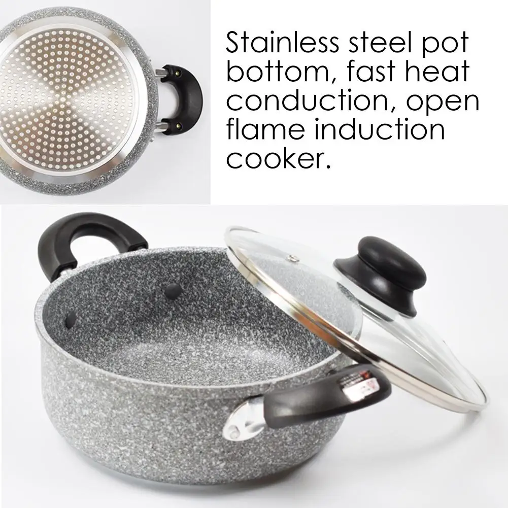 Новейшая каменная кастрюля для лапши супа антипригарная Кастрюля кухонный