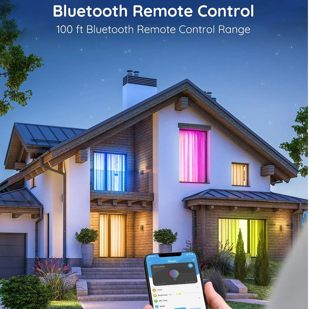 Цвет меняется RGB совместим с Alexa и Google Assistant. Не требуется концентратор лампы или