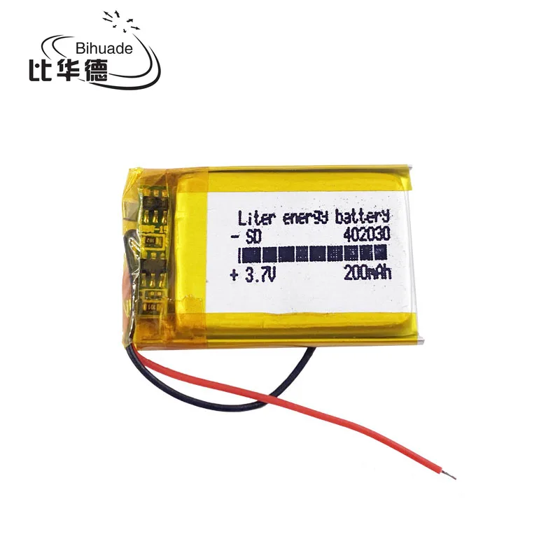 Литиевая батарея 3 7 в 200 мАч 402030 042030 MP3 MP4 MP5 GPS bluetooth полимерная аккумуляторная