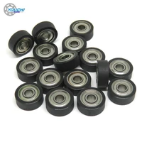 5pcs od 13mm black polyurethane coated roller with 684zz bearing 4x13x4 pu68413 4 miniature pu covered furniture guide pulley