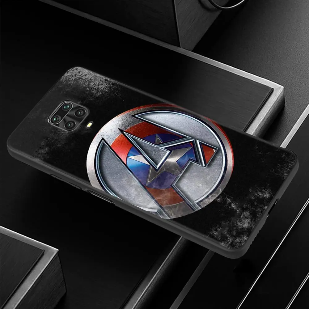 Чехол с логотипом Marvel Captain America для Xiaomi Redmi Note 10 9 8 Pro Max 9S 9T 8T 7 чехол K40 Plus 9A 9C |