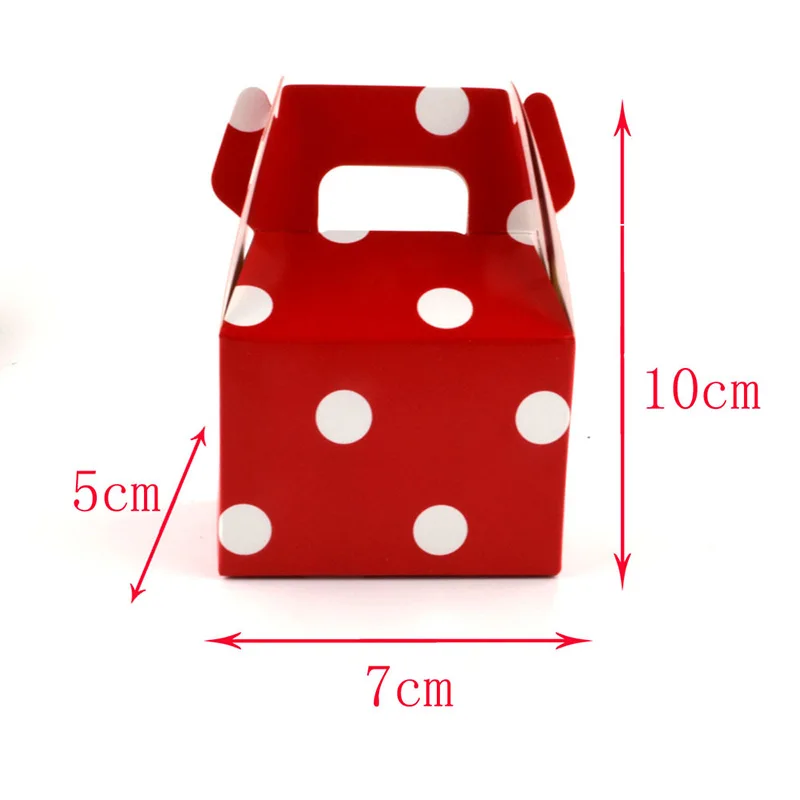 10 шт. креативная цветная коробка для конфет в горошек простая торта печенья