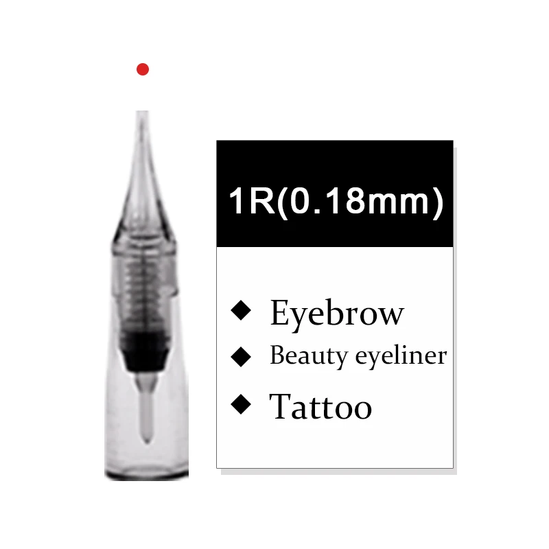 1R 0.18 mm 30pcs Горячая ультра-тишина Aimoosi M7 цифровой Интеллектуальный полуперманентный Макияж для бровей Тату машина комплект с пистолетом картридж иглы - Цвет: 1R 0.18 mm 30pcs