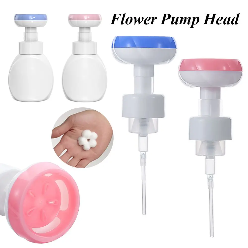 

42mm Liquid Soap Dispenser Pump Flower Shape Foam Foaming Pump Plastic Clear Flower Pump Head Shower Gel Foam Pump
