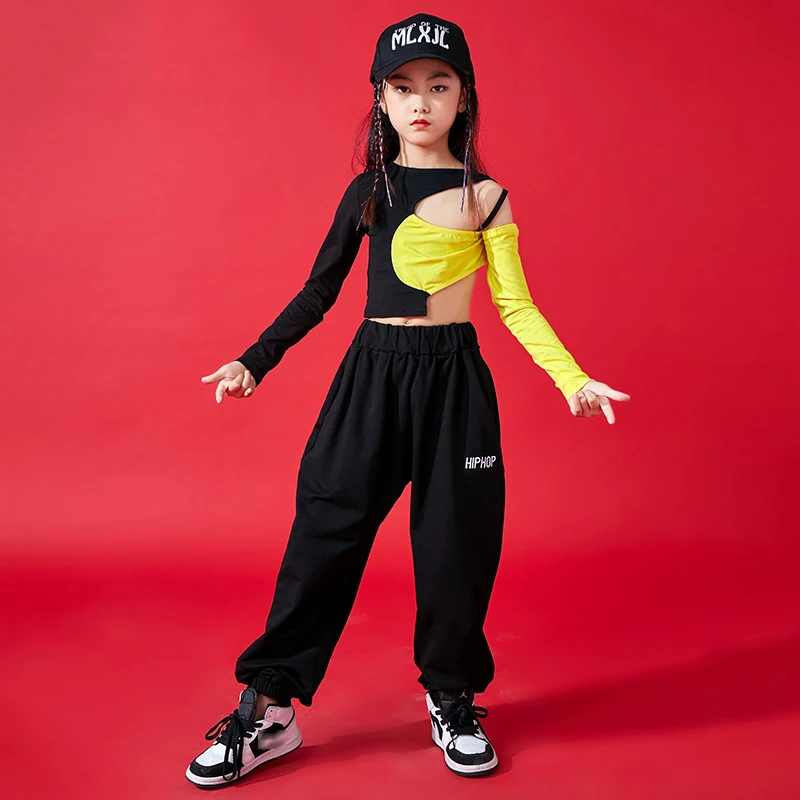 

Hip-Hop Street Dance Clothes Fashion Girl Sets Performance Costume Crop Tops Cargo Pants Jazz Dancewear K-pop Outfit DL8479